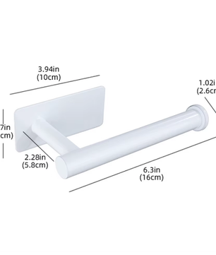Roestvrijstalen Papierhouder Wit – Zelfklevend Wandmontage Tissue Plank