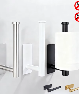 Roestvrijstalen Papierhouder Wit – Zelfklevend Wandmontage Tissue Plank