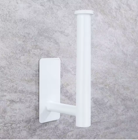 Roestvrijstalen Papierhouder Wit – Zelfklevend Wandmontage Tissue Plank