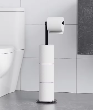 Verticale Toiletrolhouder – Verplaatsbare Vloerstaande Tissuehouder voor Badkamer en Keuken