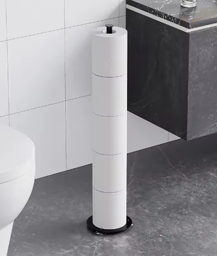 Verticale Toiletrolhouder – Verplaatsbare Vloerstaande Tissuehouder voor Badkamer en Keuken