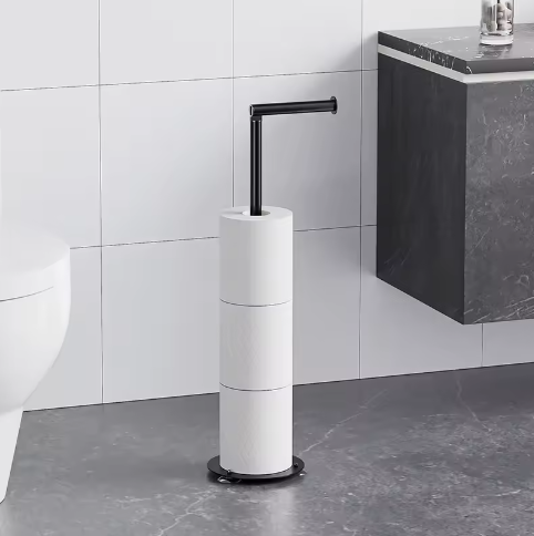 Verticale Toiletrolhouder – Verplaatsbare Vloerstaande Tissuehouder voor Badkamer en Keuken