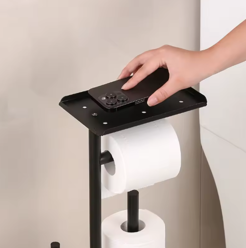 Vrijstaande Toiletrolhouder – Moderne Multifunctionele Badkameroplossing
