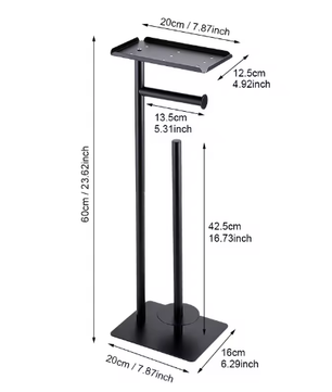 Vrijstaande Toiletrolhouder – Moderne Multifunctionele Badkameroplossing