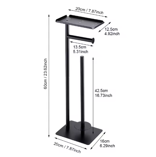 Vrijstaande Toiletrolhouder – Moderne Multifunctionele Badkameroplossing