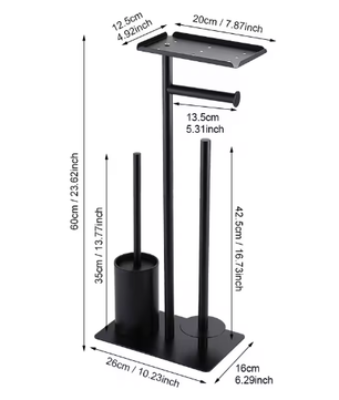 Vrijstaande Toiletrolhouder – Moderne Multifunctionele Badkameroplossing