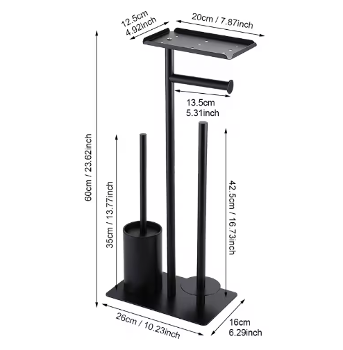 Vrijstaande Toiletrolhouder – Moderne Multifunctionele Badkameroplossing