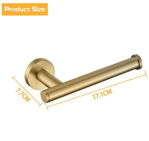 304 RVS Toiletrolhouder – Wandmontage Mat Zwart, Modern