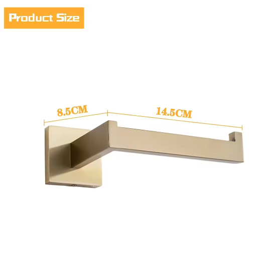 304 RVS Toiletrolhouder – Wandmontage Mat Zwart, Modern