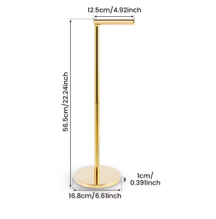 Vrijstaande Toiletrolhouder – RVS Papierstandaard Badkamer