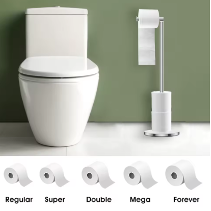 Vrijstaande Toiletrolhouder – RVS Papierstandaard Badkamer