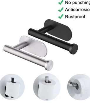 Zelfklevende Wandgemonteerde Toiletrolhouder van RVS – Zonder Boren, Ruimtebesparend Design