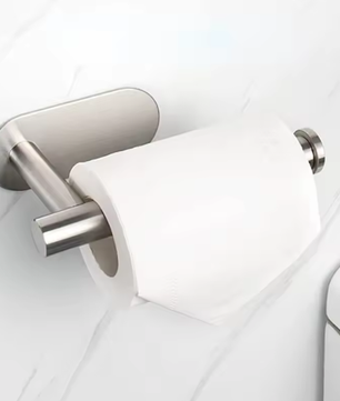 Zelfklevende Wandgemonteerde Toiletrolhouder van RVS – Zonder Boren, Ruimtebesparend Design