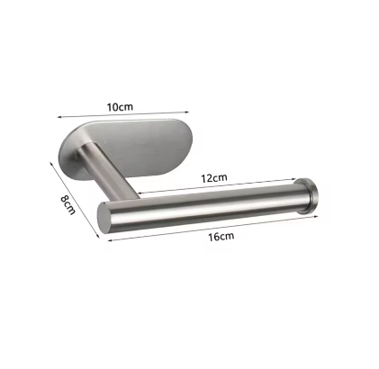 Zelfklevende Wandgemonteerde Toiletrolhouder van RVS – Zonder Boren, Ruimtebesparend Design