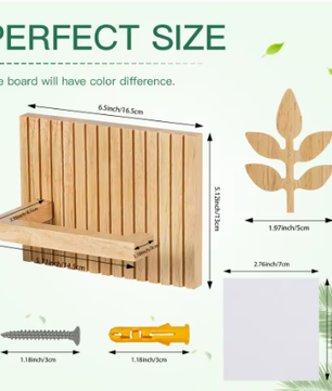 Bladvorm Wand Toiletrolhouder – Decoratieve Papierhouder voor Badkamer en Keuken