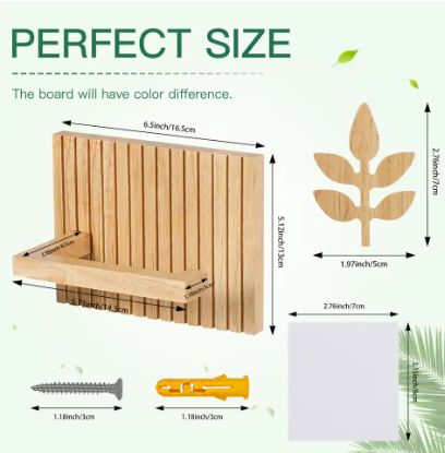 Bladvorm Wand Toiletrolhouder – Decoratieve Papierhouder voor Badkamer en Keuken