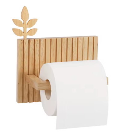 Bladvorm Wand Toiletrolhouder – Decoratieve Papierhouder voor Badkamer en Keuken