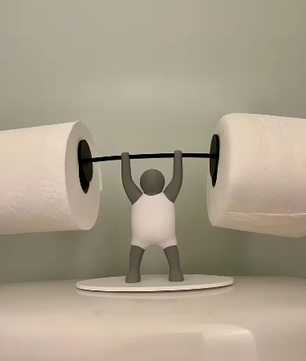Grappige Gewichtheffer Toiletrolhouder – Vrijstaand 3D-Geprint Design