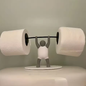 Grappige Gewichtheffer Toiletrolhouder – Vrijstaand 3D-Geprint Design