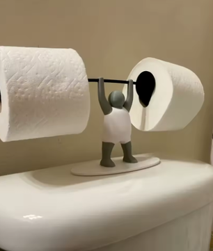 Grappige Gewichtheffer Toiletrolhouder – Vrijstaand 3D-Geprint Design