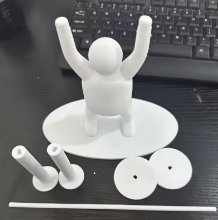 Grappige Gewichtheffer Toiletrolhouder – Vrijstaand 3D-Geprint Design