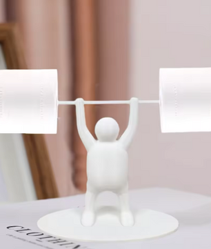 Grappige Gewichtheffer Toiletrolhouder – Vrijstaand 3D-Geprint Design