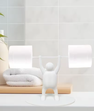 Grappige Gewichtheffer Toiletrolhouder – Vrijstaand 3D-Geprint Design