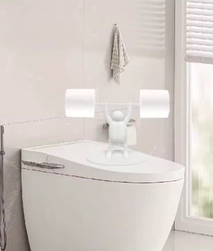 Grappige Gewichtheffer Toiletrolhouder – Vrijstaand 3D-Geprint Design
