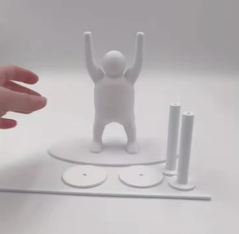 Grappige Gewichtheffer Toiletrolhouder – Vrijstaand 3D-Geprint Design