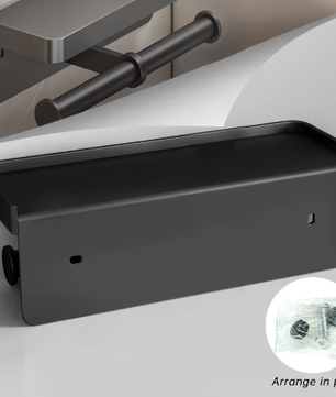 Toiletrolhouder Wandmontage van Aluminiumlegering met Opbergplank
