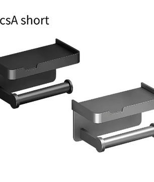 Toiletrolhouder Wandmontage van Aluminiumlegering met Opbergplank