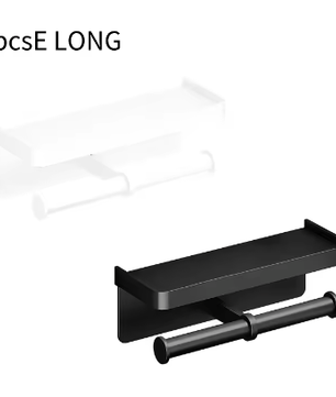 Toiletrolhouder Wandmontage van Aluminiumlegering met Opbergplank