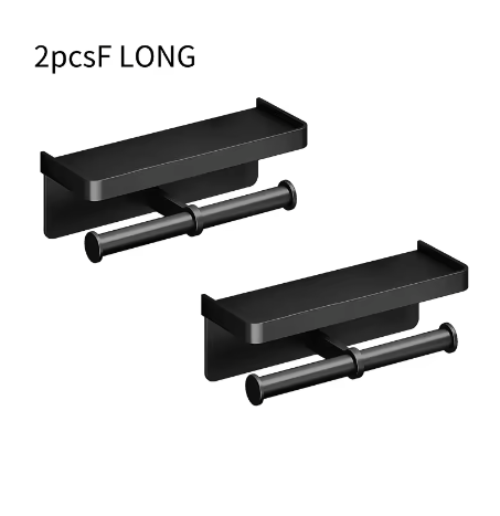 Toiletrolhouder Wandmontage van Aluminiumlegering met Opbergplank