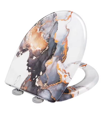O-Vormige WC-Bril met Toiletdeksel – Soft-Close, Quick Release en Duurzaam Materiaal