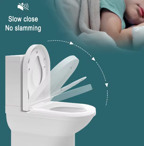 D-Vormige Familie WC-Bril met Magnetisch Kinderzitje – Soft-Close en Quick Release