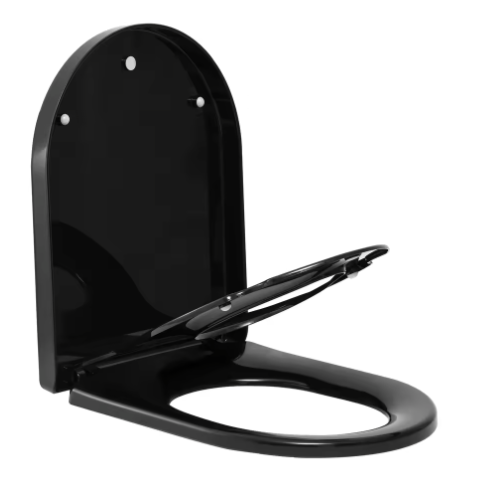 D-Vormige Familie WC-Bril met Magnetisch Kinderzitje – Soft-Close en Quick Release