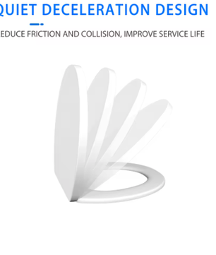 Ovale WC-Bril met Soft-Close – Quick Release, Topmontage en 360° Verstelbare Scharnieren