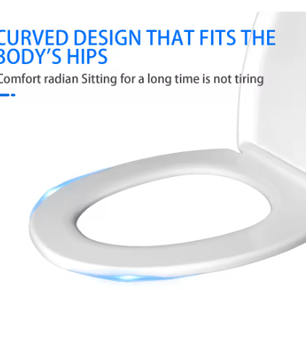 Ovale WC-Bril met Soft-Close – Quick Release, Topmontage en 360° Verstelbare Scharnieren