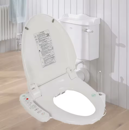 Slim Douchetoilet met Elektrisch Verwarmde Zitting – Deluxe Bidetfunctie, Instelbare Temperatuur en Luchtdroger (AC 220V)