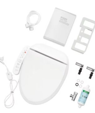 Slim Douchetoilet met Elektrisch Verwarmde Zitting – Deluxe Bidetfunctie, Instelbare Temperatuur en Luchtdroger (AC 220V)