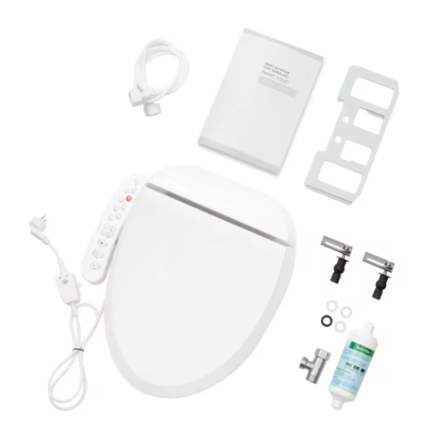 Slim Douchetoilet met Elektrisch Verwarmde Zitting – Deluxe Bidetfunctie, Instelbare Temperatuur en Luchtdroger (AC 220V)