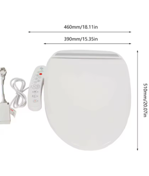Slim Douchetoilet met Elektrisch Verwarmde Zitting – Deluxe Bidetfunctie, Instelbare Temperatuur en Luchtdroger (AC 220V)