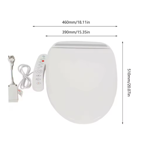 Slim Douchetoilet met Elektrisch Verwarmde Zitting – Deluxe Bidetfunctie, Instelbare Temperatuur en Luchtdroger (AC 220V)