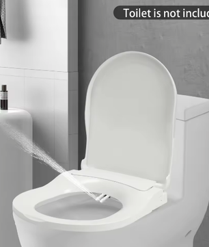 Niet-Elektrische Toiletbril met Dubbel Mondstuksysteem – Voor- en Achterwas, Soft-Close Demping en Ergonomische Zitting