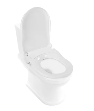 Niet-Elektrische Toiletbril met Dubbel Mondstuksysteem – Voor- en Achterwas, Soft-Close Demping en Ergonomische Zitting