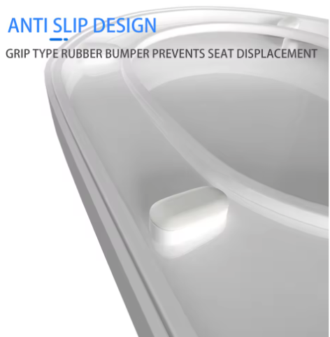 D-Type Toiletbril met Soft-Close en Antibacteriële Afwerking – Afneembaar Deksel met 360° Verstelbaar Scharnier