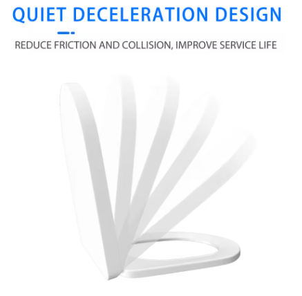 Premium D-Vorm Toiletbril met Soft-Close – Afneembaar Antibacterieel Toiletdeksel met Verstelbare Scharnieren