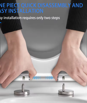 Premium D-Vorm Toiletbril met Soft-Close – Afneembaar Antibacterieel Toiletdeksel met Verstelbare Scharnieren