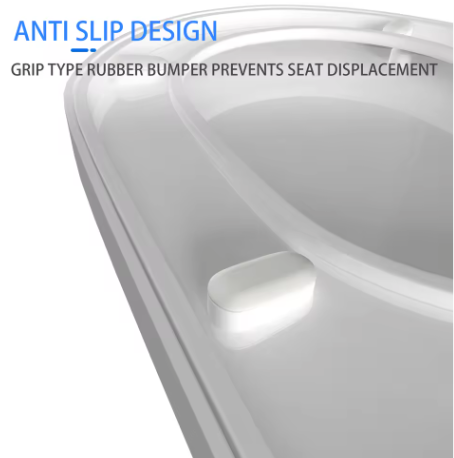 Premium D-Vorm Toiletbril met Soft-Close – Afneembaar Antibacterieel Toiletdeksel met Verstelbare Scharnieren