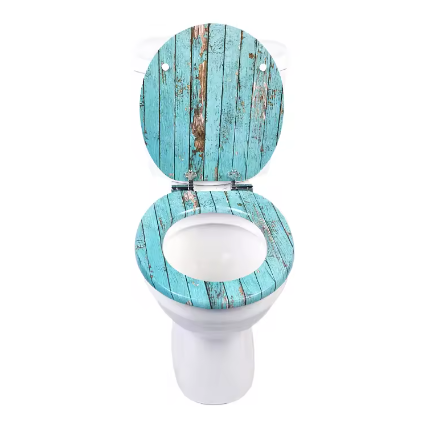 Toiletbril met Soft-Close en Quick Release – MDF Toiletdeksel met Decoratief Motief